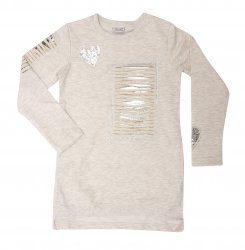 Rochii fete  - Rochita fete breeze 8449 bej 134-164cm