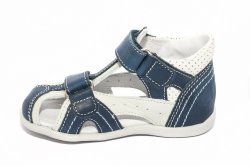 Sandale copii - Sandale baieti hokide picior lat 311 blu alb 18-24