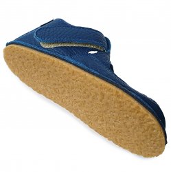 Incaltaminte flexibila copii  - Sandale barefoot baieti din piele 2022 blu 17-25