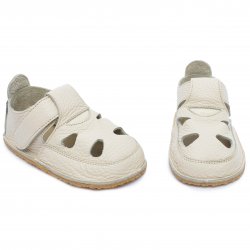 Incaltaminte flexibila copii  - Sandale barefoot copii din piele 2022 bej 17-25