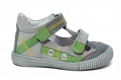 Sandale copii  - Sandale copii flexibile hokide 386 gri verde 18-25