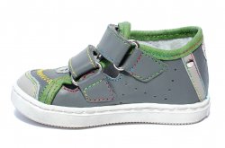 Sandale copii  - Sandale copii hokide picior lat 233 gri verde 18-25
