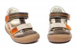 Sandale copii  - Sandale copii hokide picior lat 386 maro port 18-25