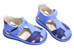 Sandale copii  - Sandale copii piele 346 gri blumarin