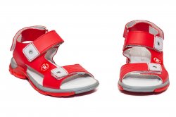 Sandale copii - Sandale copii piele Pj Shoes Roy rosu 27-36