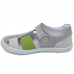 Sandale copii - Sandale copii piele hokide 422 gri verde gri 26-35