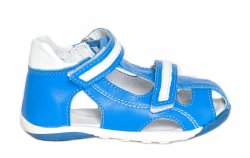 Sandale copii - Sandale copii pj shoes Mario albastru alb