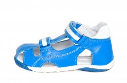 Sandale copii  - Sandale copii pj shoes Mario albastru alb