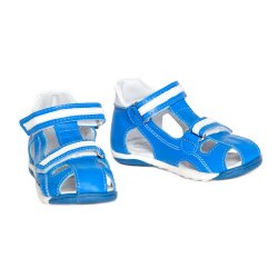 Sandale copii  - Sandale copii pj shoes Mario albastru alb