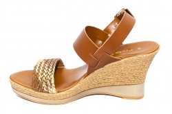 Sandale dama  - Sandale cu platforma dama piele naturala 072 maro 35-41