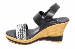 Sandale dama  - Sandale cu platforma dama piele naturala 072 negru 35-41