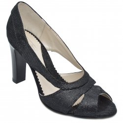Sandale dama  - Sandale cu toc dama 040 negru lux 34-40