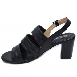 Sandale dama - Sandale dama cu toc piele 1700 negru 35-41