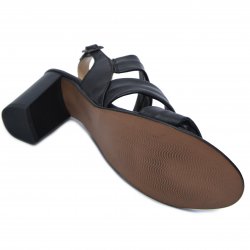 Sandale dama - Sandale dama cu toc piele 1700 negru 35-41