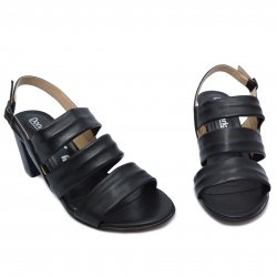 Sandale dama - Sandale dama cu toc piele 1700 negru 35-41