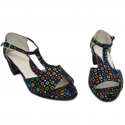 Sandale dama - Sandale dama cu toc piele 219 negru color 33-41