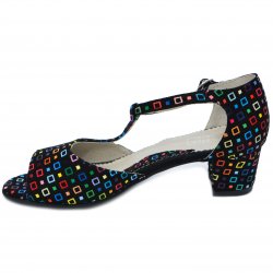 Sandale dama - Sandale dama cu toc piele 219 negru color 33-41