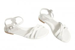 Sandale dama  - Sandale dama piele 121.8 alb 34-41