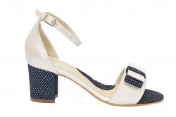 Sandale dama - Sandale dama piele naturala 860 bej blu pipit 34-40