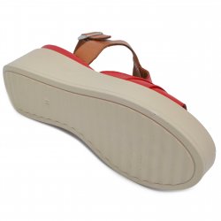 Sandale dama - Sandale dama platforma din piele Prego 4147 rosu 35-41