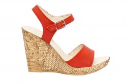 Sandale dama - Sandale dama platforma piele naturala Tisa 387 corai 34-40