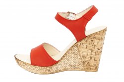 Sandale dama - Sandale dama platforma piele naturala Tisa 387 corai 34-40