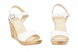 Sandale dama - Sandale dama platforma piele naturala Tisa 387 alb 34-40