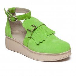 Sandale copii  - Sandale domnisoare din piele 1803 verde 34-41