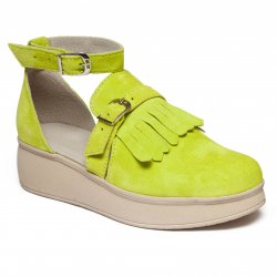 Sandale copii  - Sandale domnisoare din piele 1803 verde 34-41