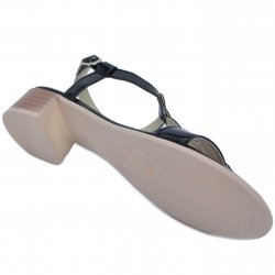 Sandale copii - Sandale domnisoare din piele Prego 404 negru lac 36-41