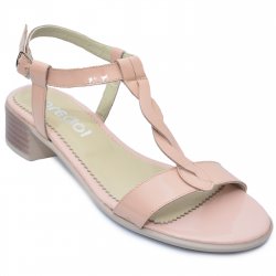 Sandale copii  - Sandale domnisoare piele Prego 404 blu alb lac 36-41