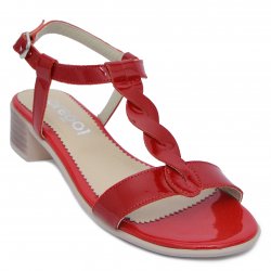 Sandale copii - Sandale domnisoare din piele Prego 404 negru lac 36-41