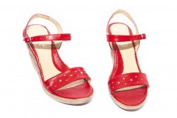 Sandale dama - Sandale femei cu platforma 272 rosu 36-40