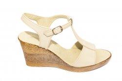 Sandale dama - Sandale femei platforma piele Tisa 388 bej 34-41