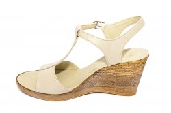 Sandale dama - Sandale femei platforma piele Tisa 388 bej 34-41
