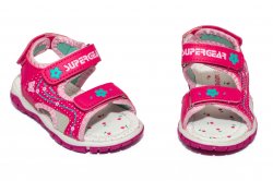 Sandale copii - Sandale fete cu brant din piele 1613 fuxia 22-35
