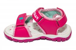 Sandale copii - Sandale fete cu brant din piele 1613 fuxia 22-35