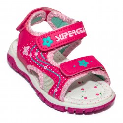 Sandale copii - Sandale fete cu brant din piele 1613 pink 22-35