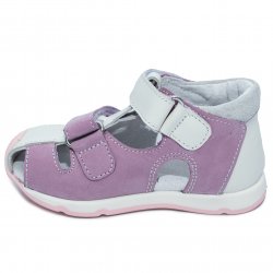 Sandale copii  - Sandale fete cu talonet hokide 186 alb lila TR 18-25