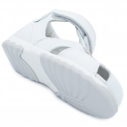 Sandale copii - Sandale fete din piele cu talonet AV36 alb ice 17-30