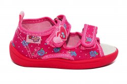 Sandale copii - Sandale fete flexibile cu brant din piele 1230 fuxia roz 20-25
