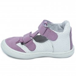Sandale copii  - Sandale fete hokide cu talonet 386 alb lila 18-25 