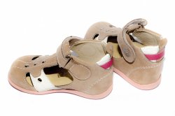 Sandale copii  - Sandale fete hokide piele 273 roz pal