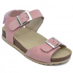 Sandale copii - Sandale fete piele cu talpa din pluta pj shoes Leon roz 27-36