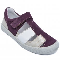 Sandale copii - Sandale baieti piele hokide 422 blu gri albastru 26-35