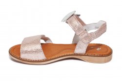 Sandale copii  - Sandale fete piele pj shoes Ana roz pipit 27-36