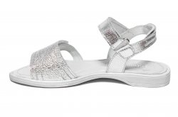 Sandale copii - Sandale fete pj shoes piele Ana argintiu 27-36