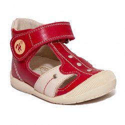 Sandale copii  - Sandale ortopedice copii hokide 273 rosu bej 18-24