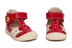 Sandale copii  - Sandale ortopedice copii hokide 273 rosu bej 18-24