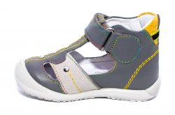 Sandale copii - Sandale ortopedice copii inalte pe glezna hokide 273 gri galben 18-24